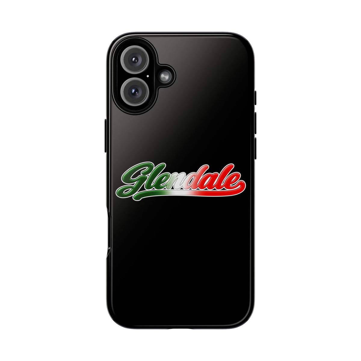 Glendale Black Phone Case, Tough Cases for iPhone, Gift for Italians, Stylish Phone Cover, Unique Phone Accessory