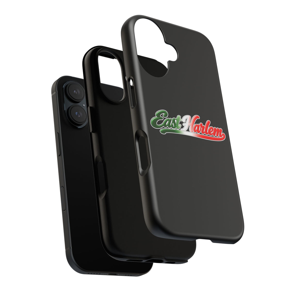 East Harlem Black Phone Case, Tough Cases for iPhone, Gift for Italians, Stylish Phone Cover, Unique Phone Accessory