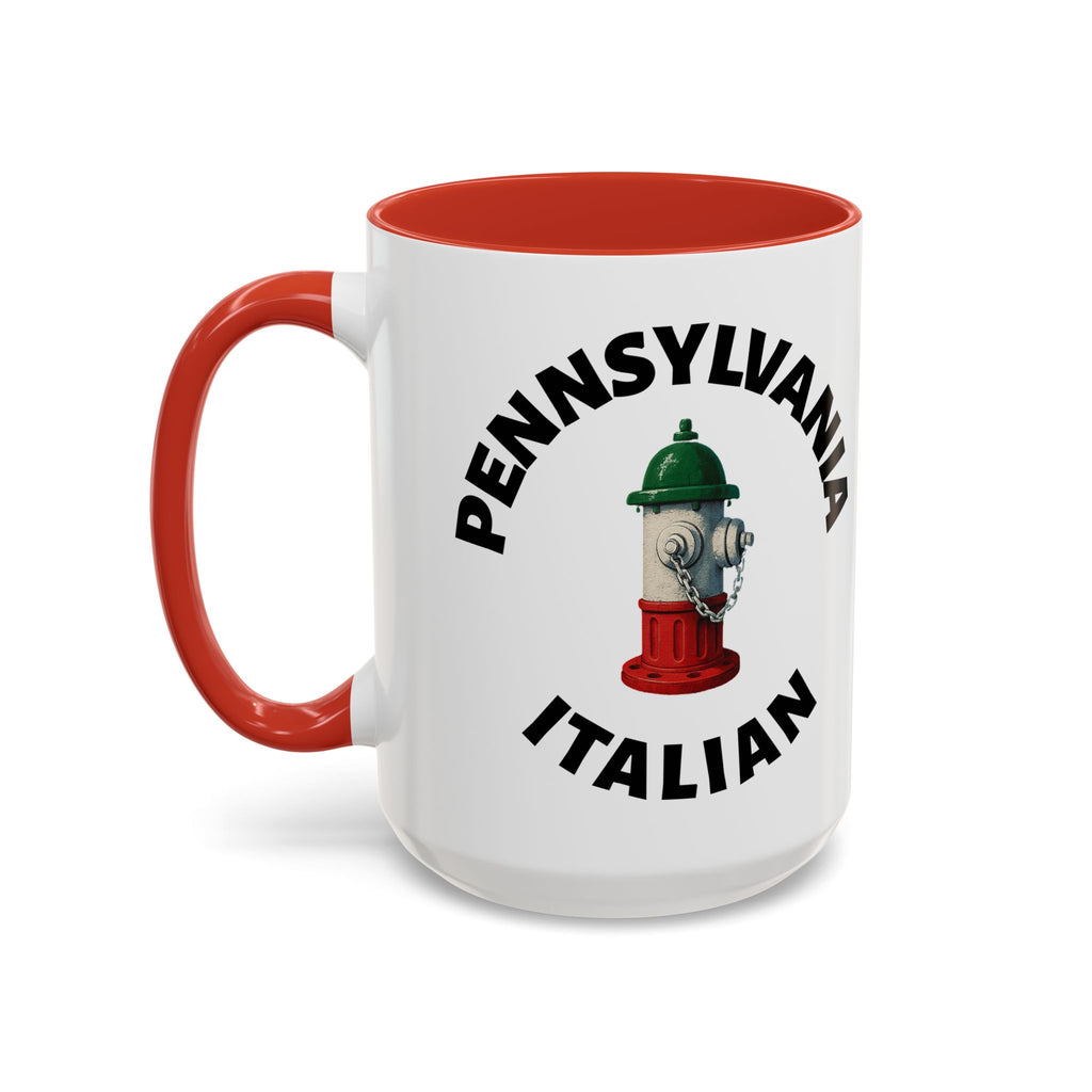 Pennsylvania Coffee Mug with Fire Hydrant Design, Unique Gift for Italians, Fun Kitchen Decor