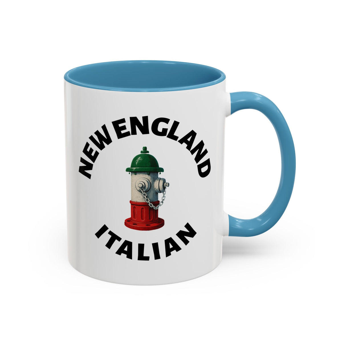 New England Coffee Mug with Fire Hydrant Design, Unique Gift for Italians, Fun Kitchen Decor