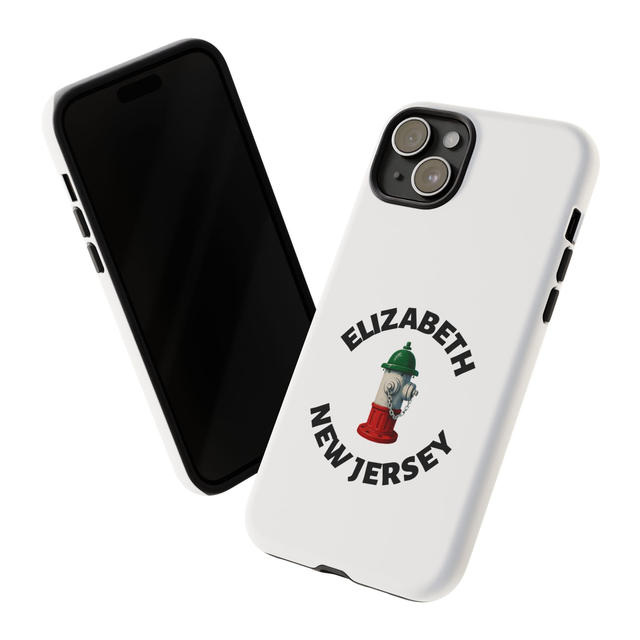 Elizabeth New Jersey White Phone Case, Urban Style Phone Cover, Tough Smartphone Case, Gift for Italian Heritage, Fun Streetwear Accessories