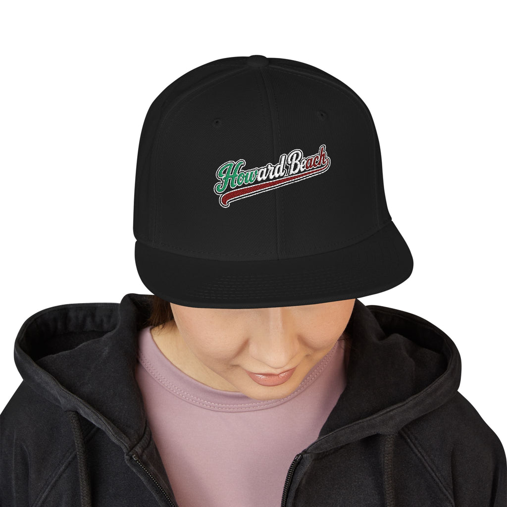 Howard Beach Italian Embroidered Snapback Hat | Street Sign Patch Cap