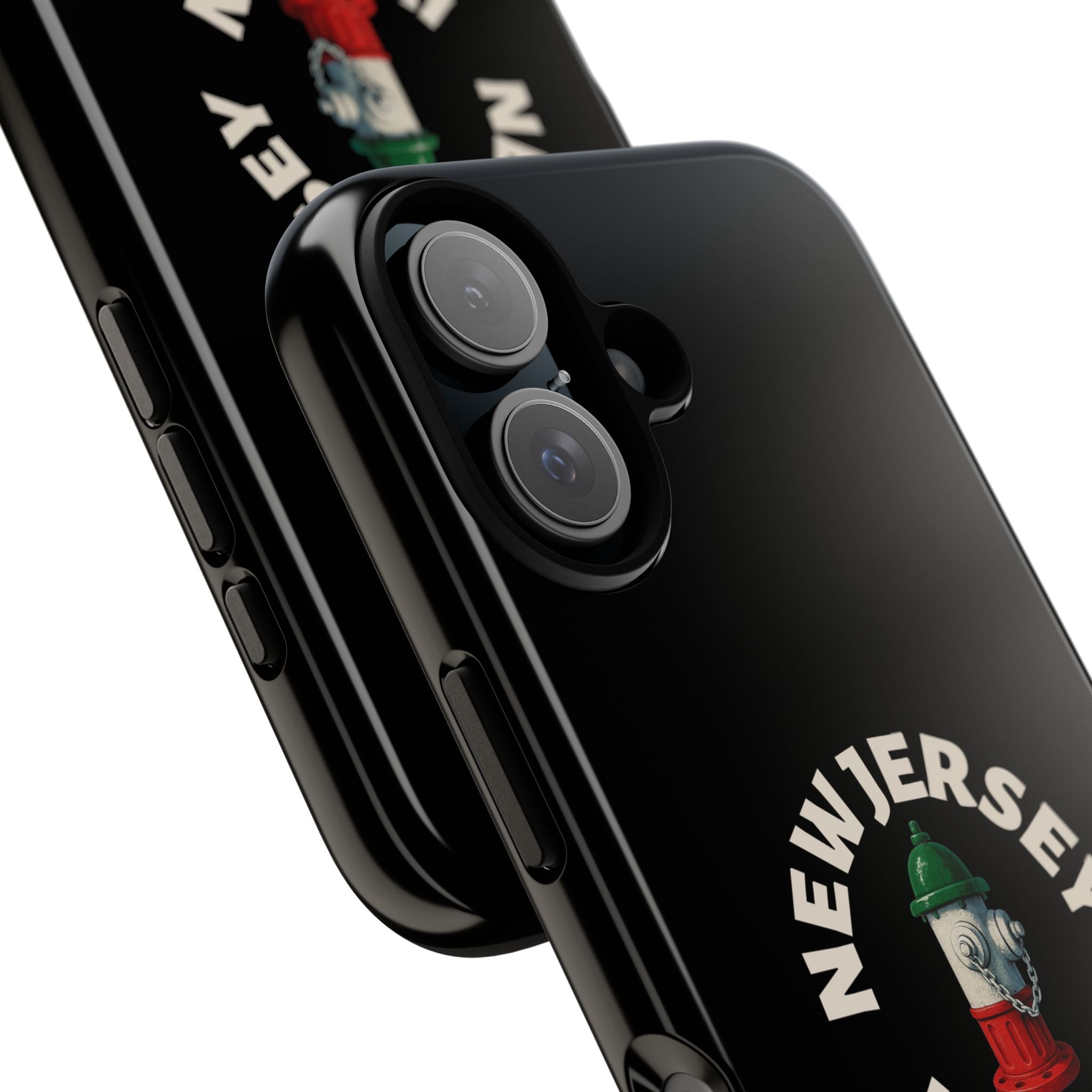 New Jersey Italian Black Phone Case, Tough Cases for iPhone, Gift for Italians, Stylish Phone Cover, Unique Phone Accessory