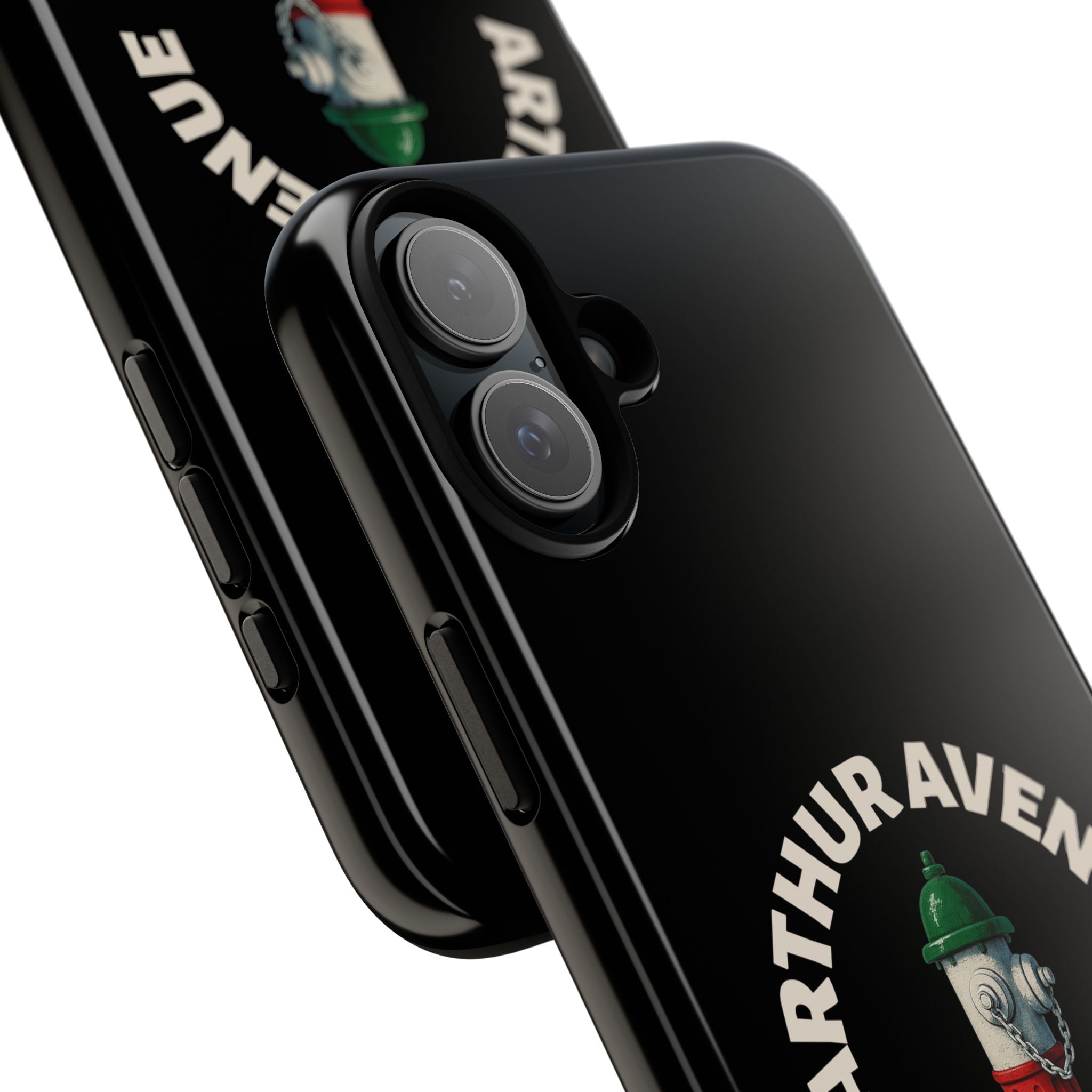 Arthur Avenue Italian Black Phone Case, Tough Cases for iPhone, Gift for Italians, Stylish Phone Cover, Unique Phone Accessory