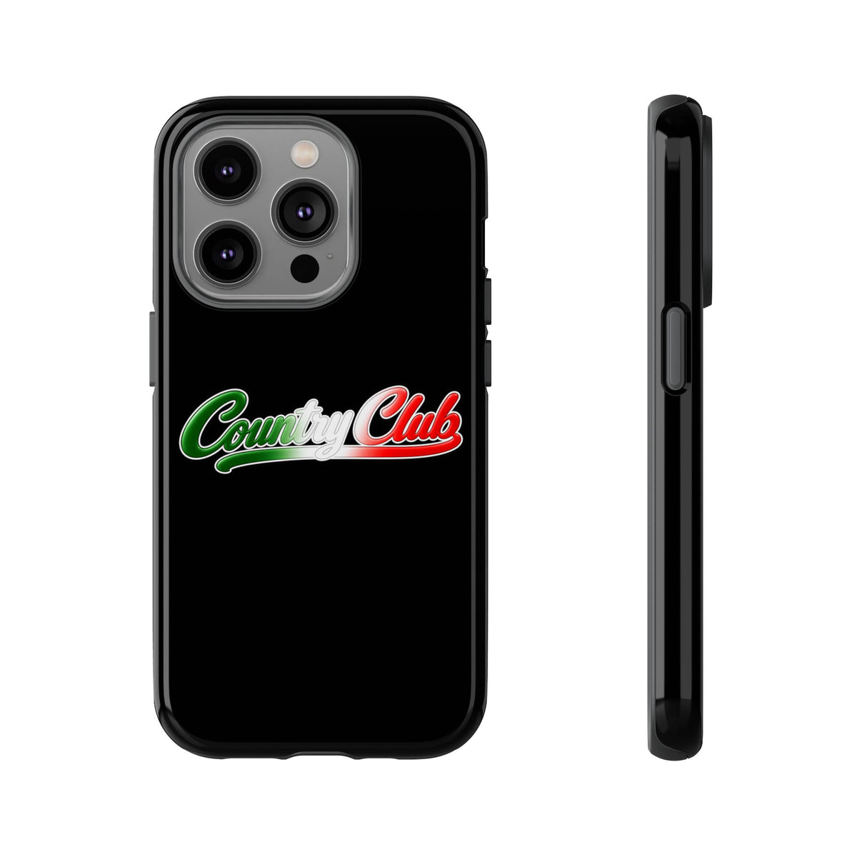 Country Club Black Phone Case, Tough Cases for iPhone, Gift for Italians, Stylish Phone Cover, Unique Phone Accessory