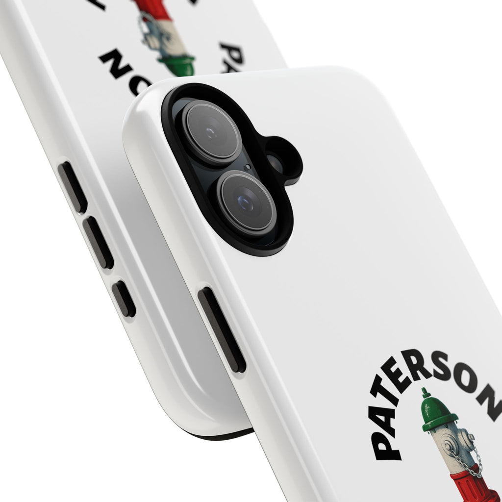Paterson Italian White Phone Case, Urban Style Phone Cover, Tough Smartphone Case, Gift for Italian Heritage, Fun Streetwear Accessories
