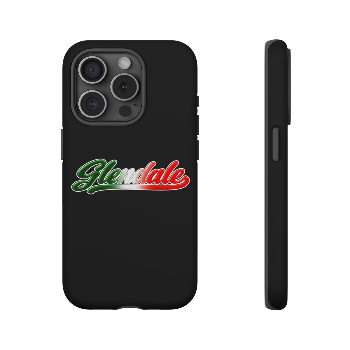 Glendale Black Phone Case, Tough Cases for iPhone, Gift for Italians, Stylish Phone Cover, Unique Phone Accessory
