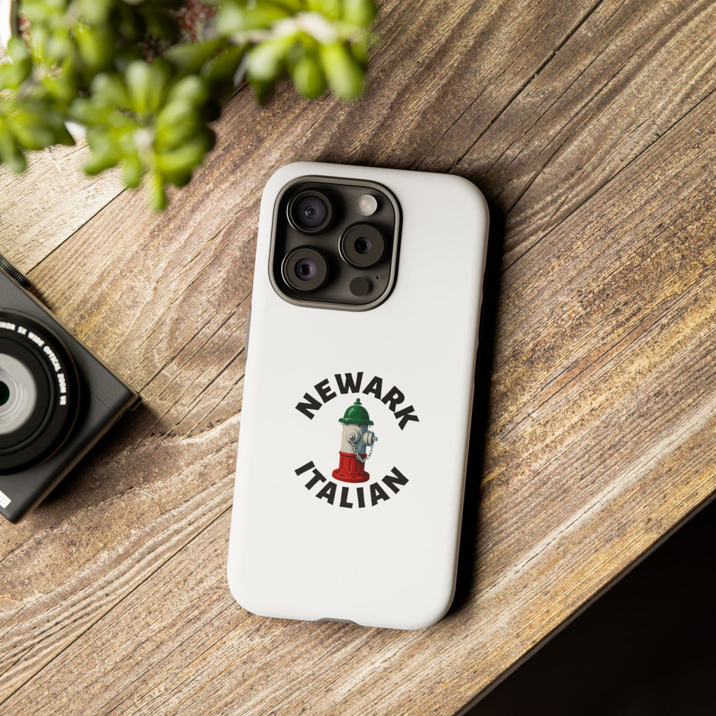 Newark Italian White Phone Case, Urban Style Phone Cover, Tough Smartphone Case, Gift for Italian Heritage, Fun Streetwear Accessories
