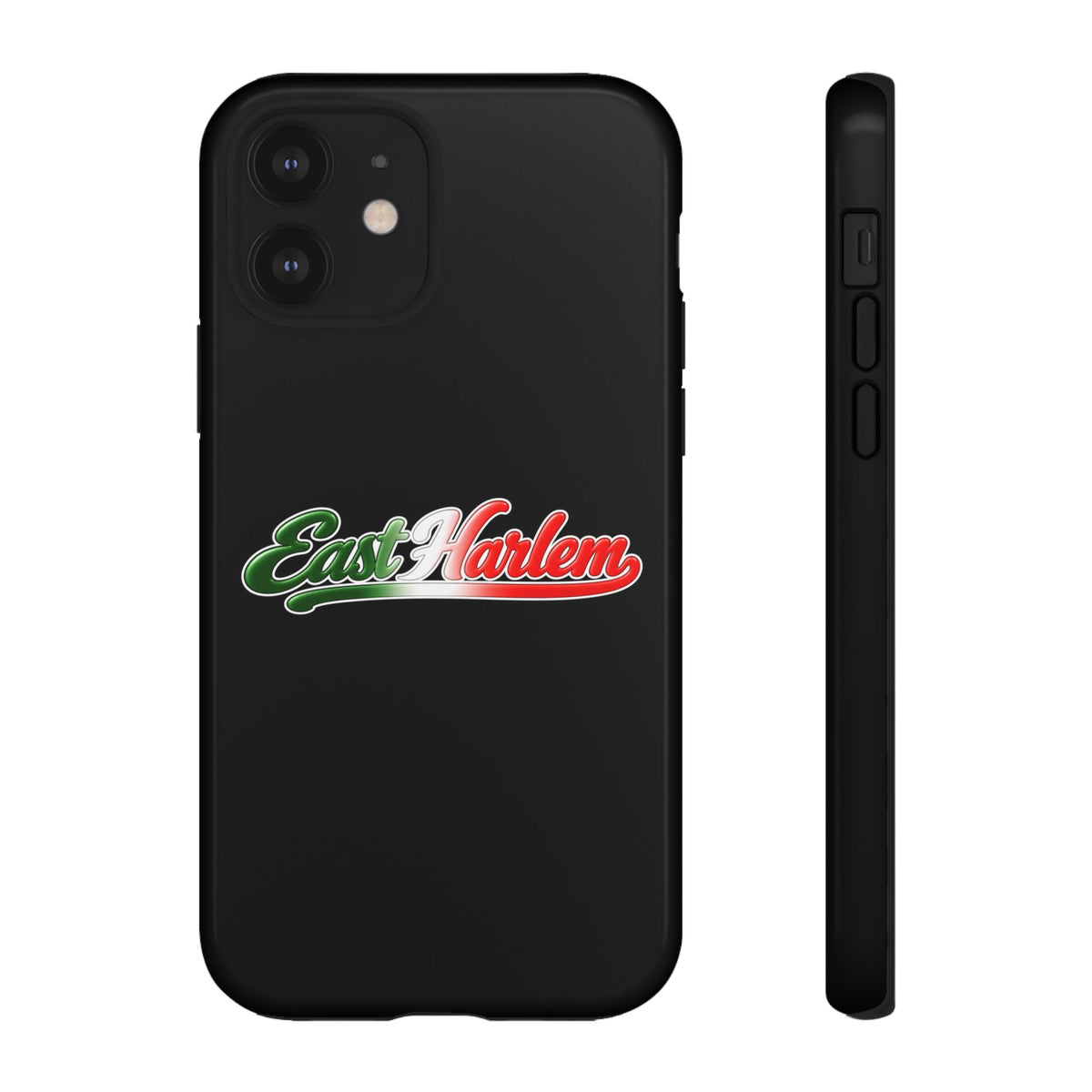 East Harlem Black Phone Case, Tough Cases for iPhone, Gift for Italians, Stylish Phone Cover, Unique Phone Accessory