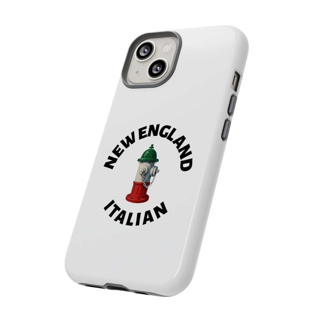 New England Italian White Phone Case, Urban Style Phone Cover, Tough Smartphone Case, Gift for Italian Heritage, Fun Streetwear Accessories