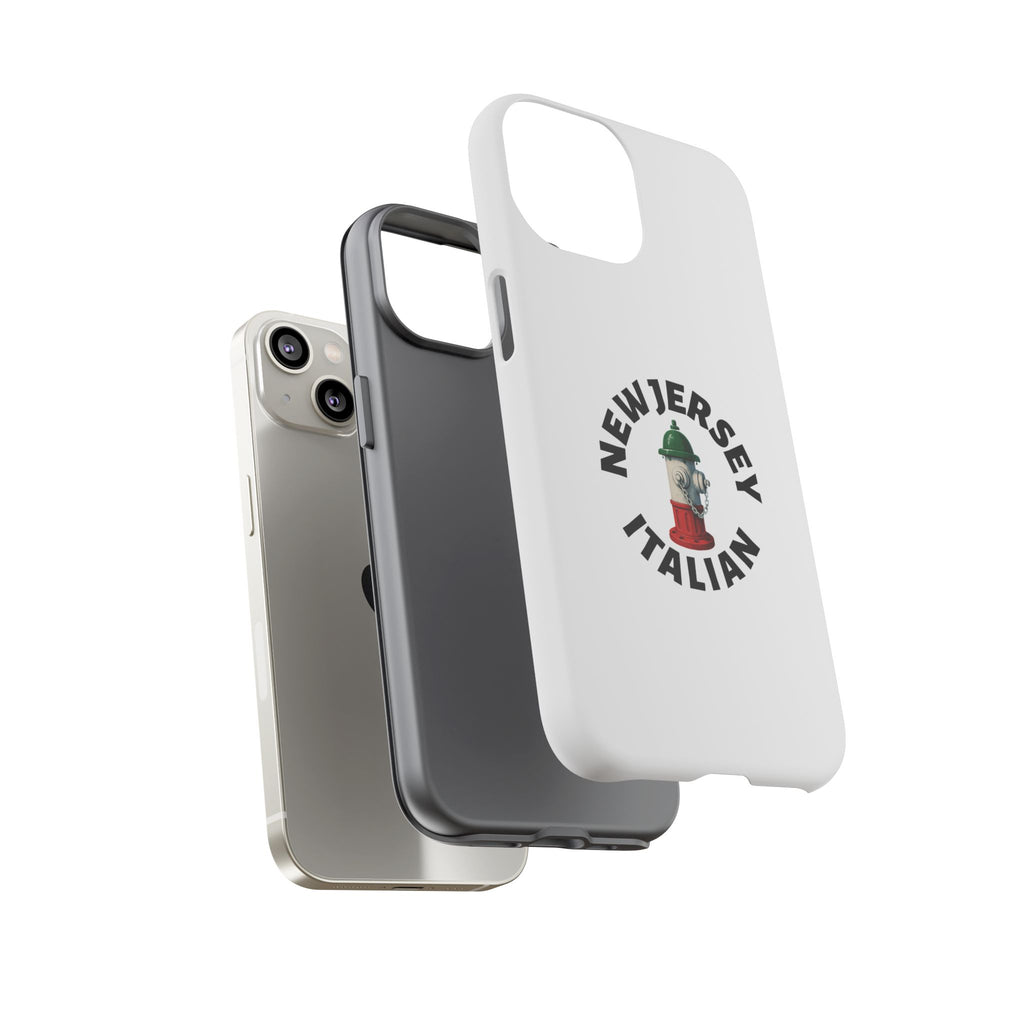 New Jersey Italian White Phone Case, Urban Style Phone Cover, Tough Smartphone Case, Gift for Italian Heritage, Fun Streetwear Accessories