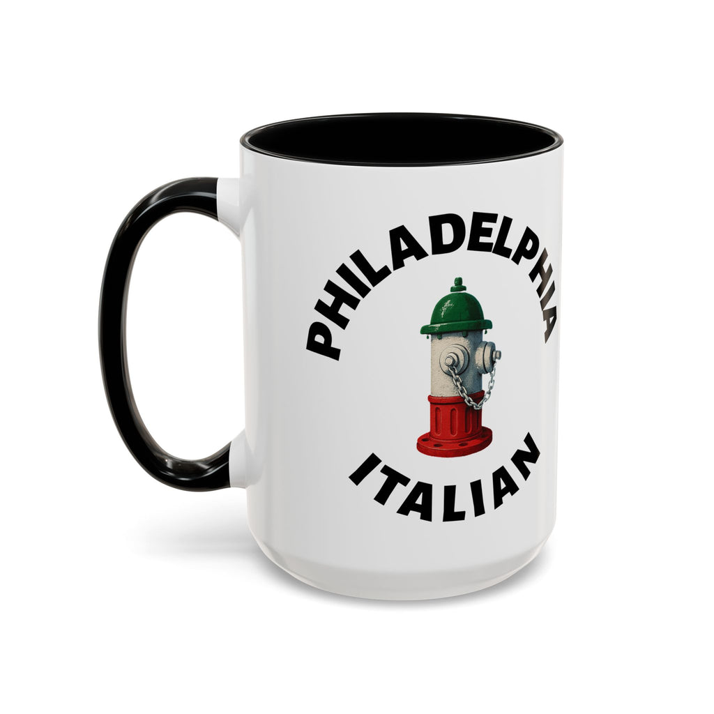 Philadelphia Coffee Mug with Fire Hydrant Design, Unique Gift for Italians, Fun Kitchen Decor