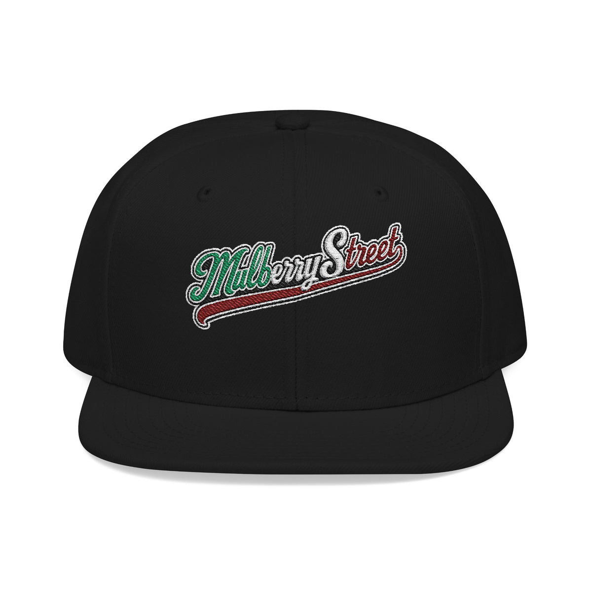 Mulberry Street Italian Embroidered Snapback Hat | Street Sign Patch Cap