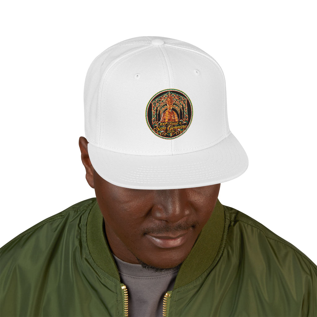 100th Feast of Saint Gennaro Italian Embroidered Snapback Hat | Street Sign Patch Cap
