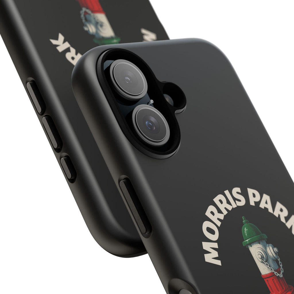 Morris Park Bronx Black Phone Case, Tough Cases for iPhone, Gift for Italians, Stylish Phone Cover, Unique Phone Accessory