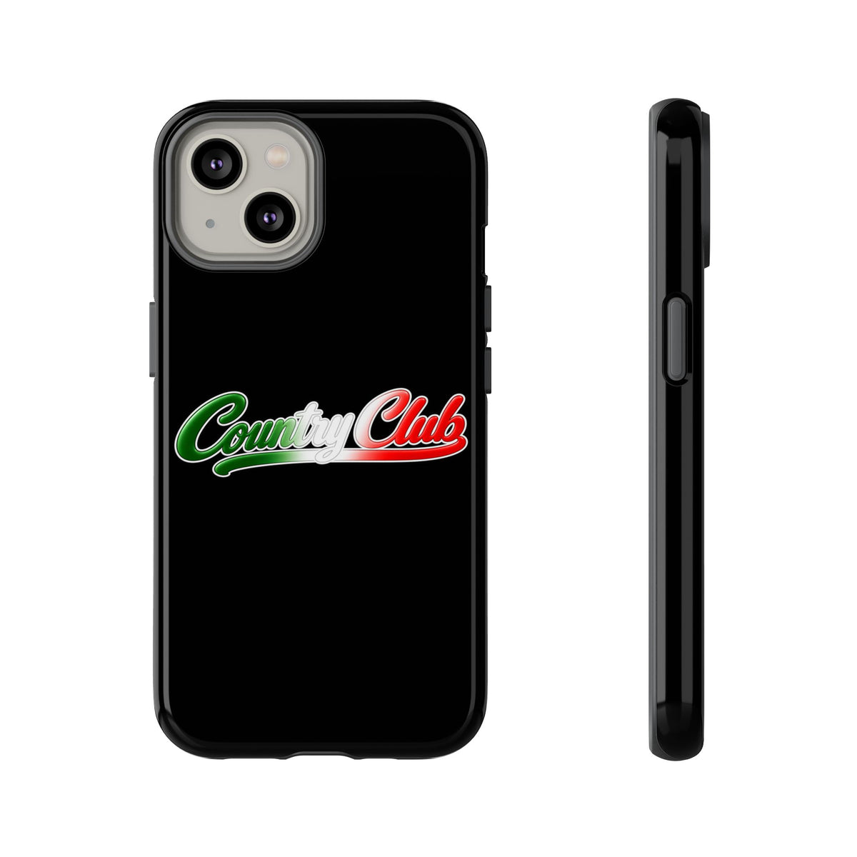 Country Club Black Phone Case, Tough Cases for iPhone, Gift for Italians, Stylish Phone Cover, Unique Phone Accessory