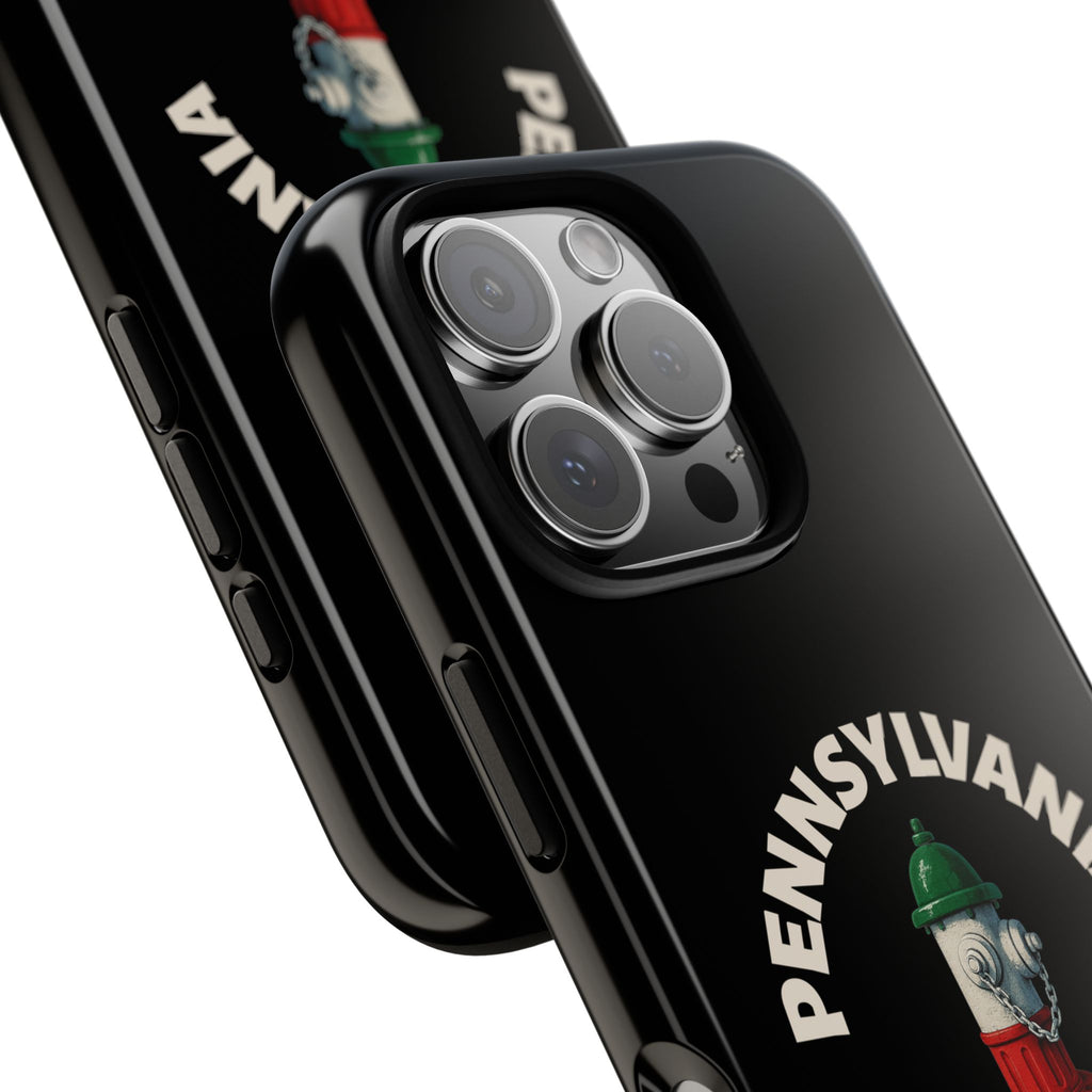 Pennsylvania Italian Black Phone Case, Tough Cases for iPhone, Gift for Italians, Stylish Phone Cover, Unique Phone Accessory