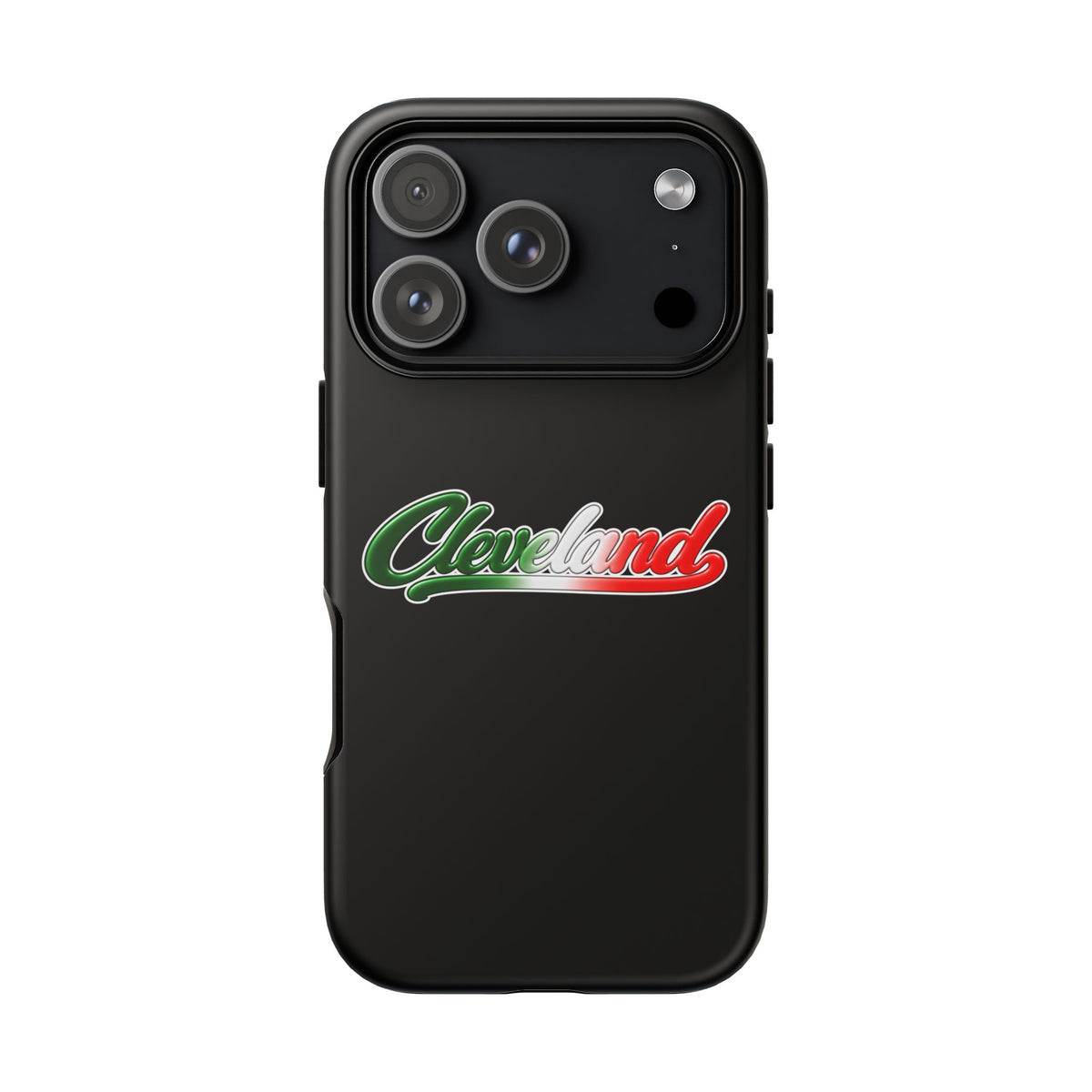 Cleveland Black Phone Case, Tough Cases for iPhone, Gift for Italians, Stylish Phone Cover, Unique Phone Accessory