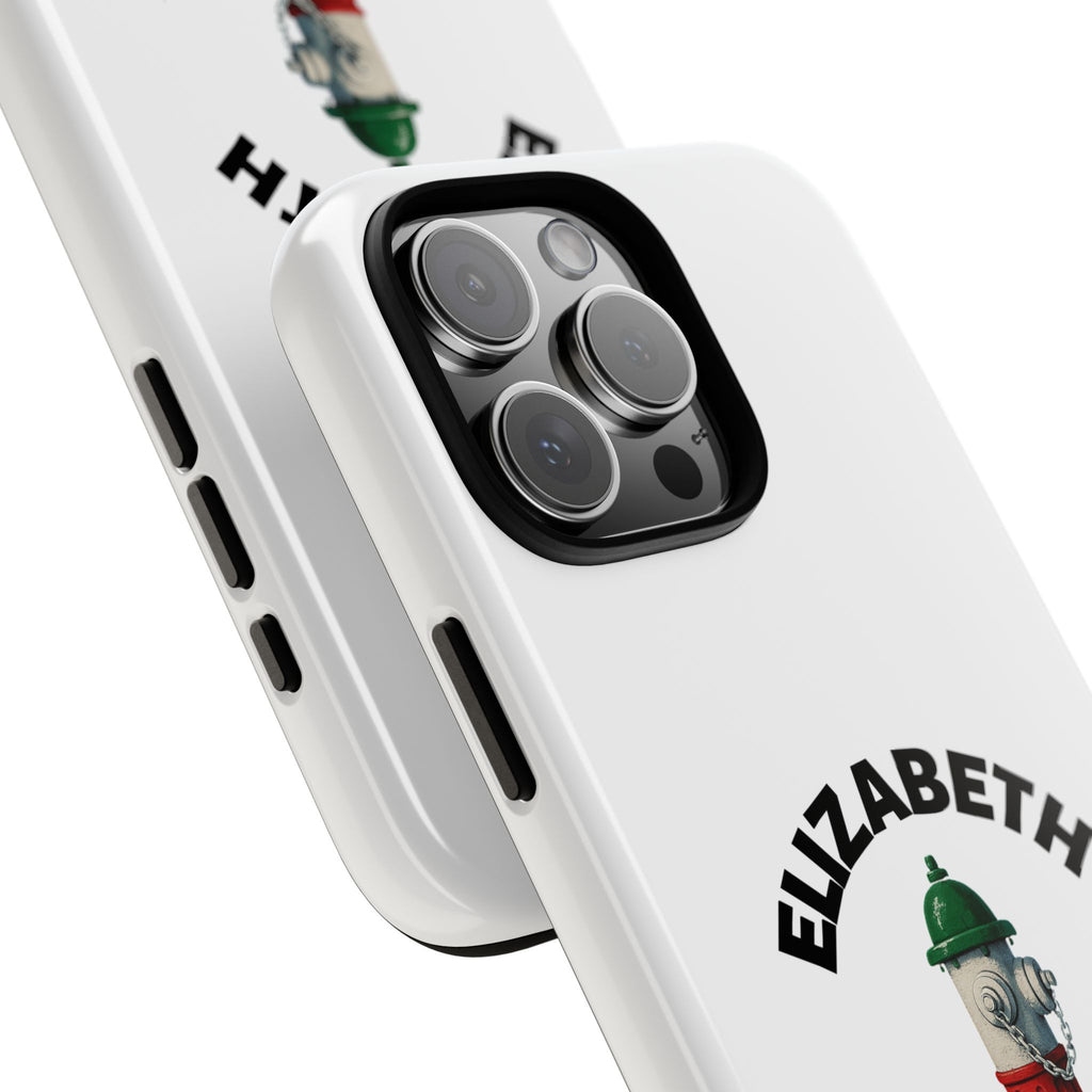 Elizabeth New Jersey White Phone Case, Urban Style Phone Cover, Tough Smartphone Case, Gift for Italian Heritage, Fun Streetwear Accessories