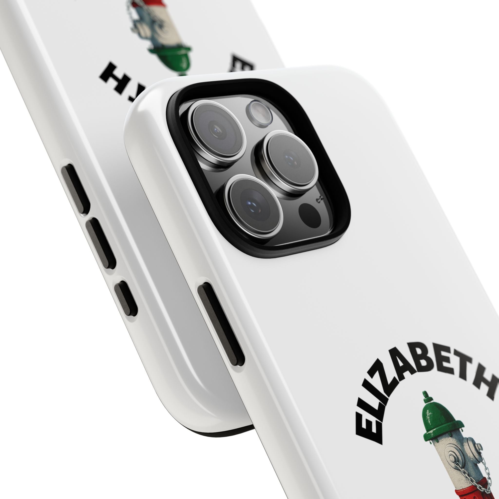 Elizabeth New Jersey White Phone Case, Urban Style Phone Cover, Tough Smartphone Case, Gift for Italian Heritage, Fun Streetwear Accessories