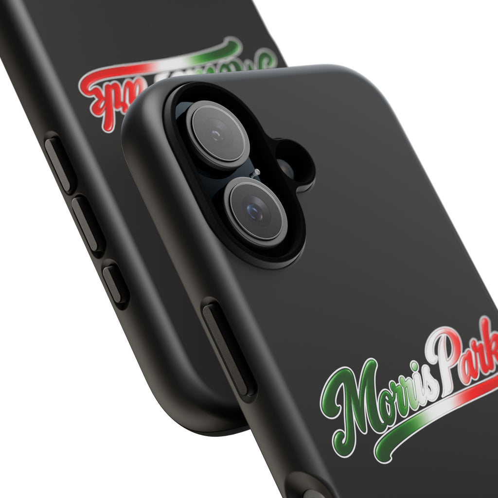 Morris Park Black Phone Case, Tough Cases for iPhone, Gift for Italians, Stylish Phone Cover, Unique Phone Accessory