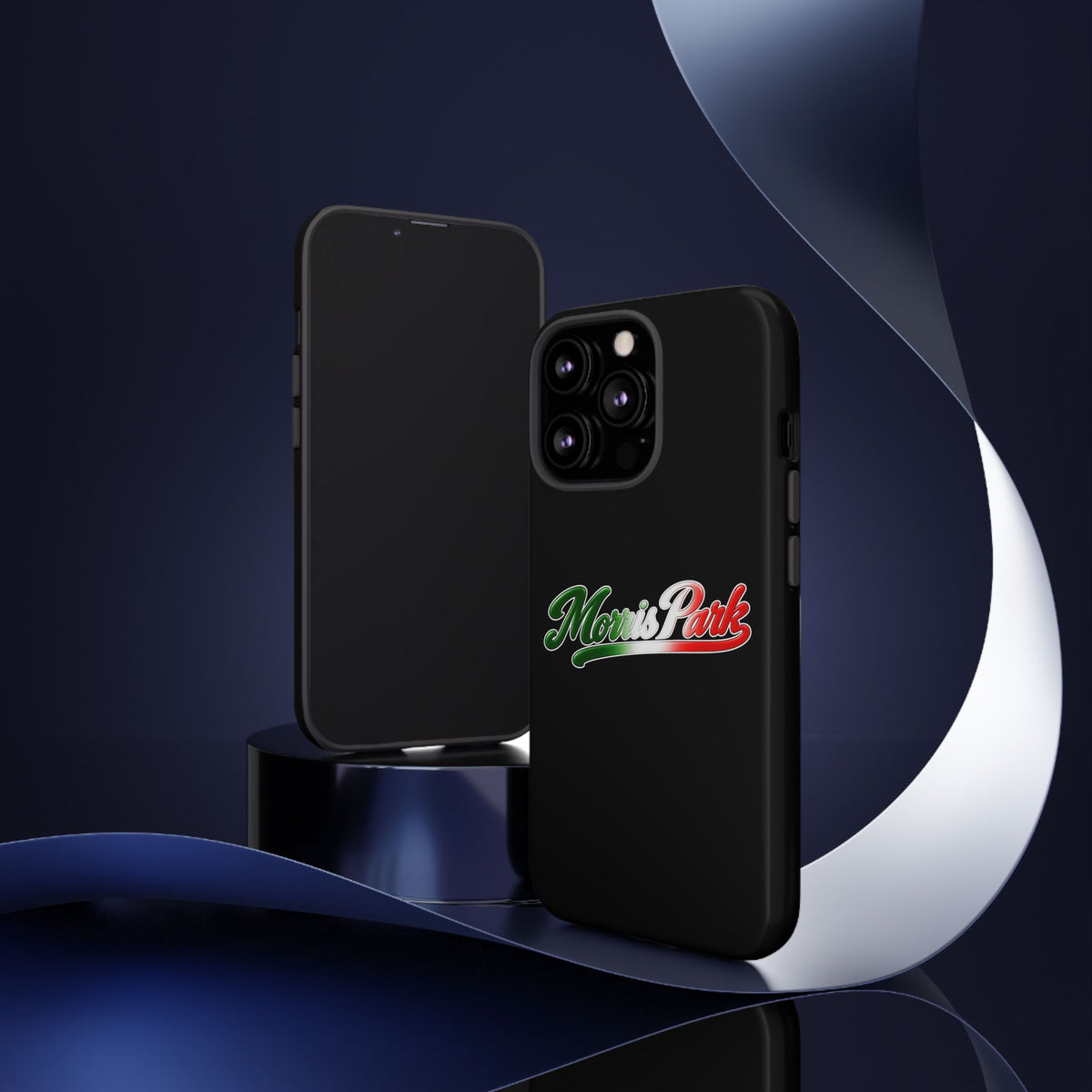 Morris Park Black Phone Case, Tough Cases for iPhone, Gift for Italians, Stylish Phone Cover, Unique Phone Accessory