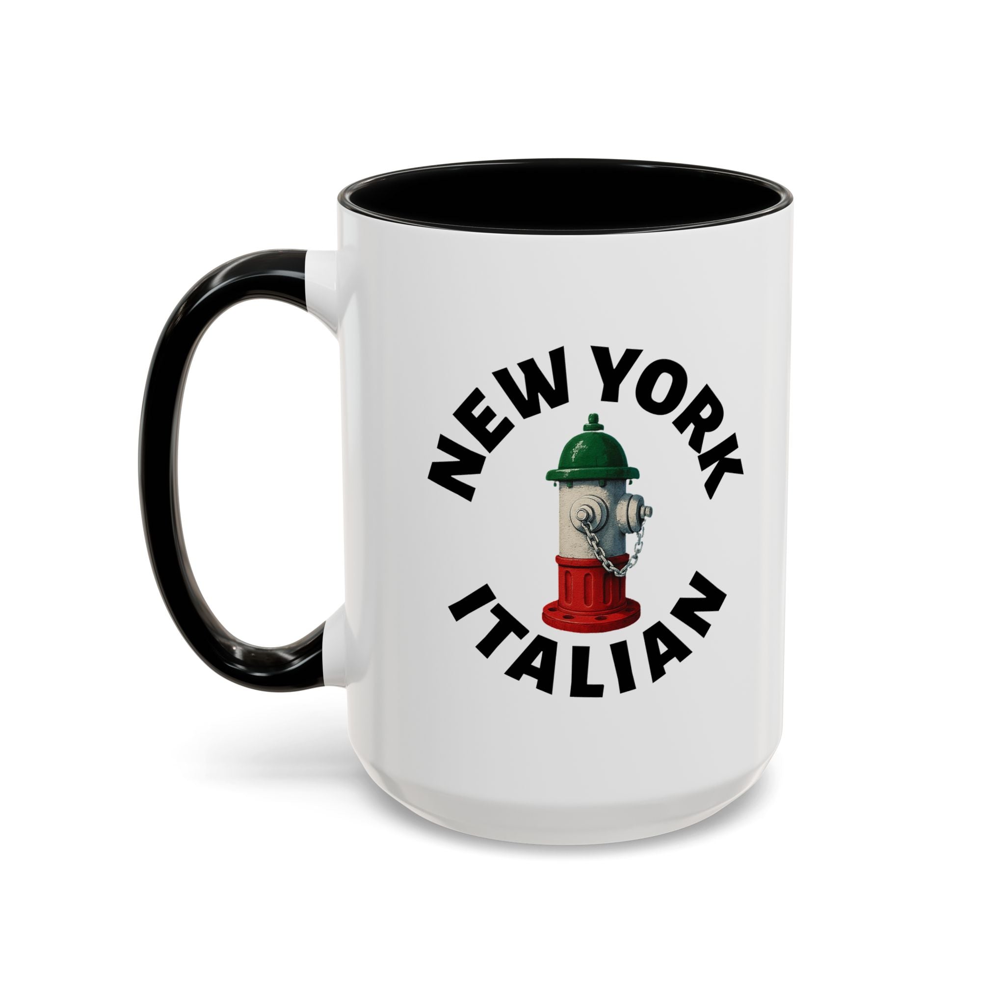New York Coffee Mug with Fire Hydrant Design, Unique Gift for Italians, Fun Kitchen Decor