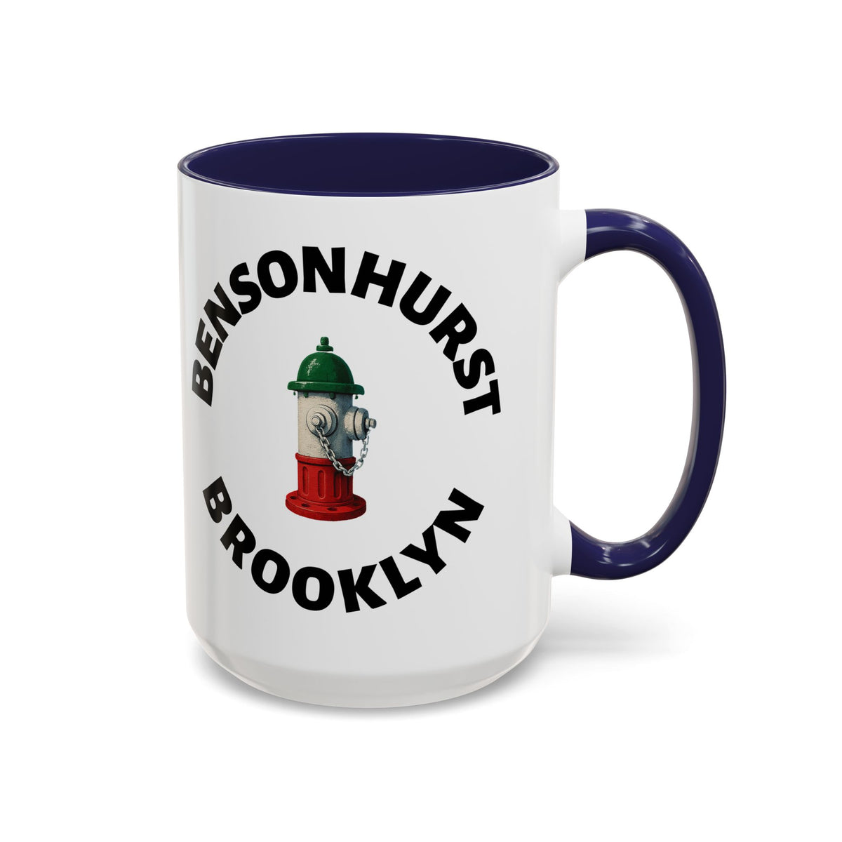 Bensonhurst Coffee Mug with Fire Hydrant Design, Unique Gift for Italians, Fun Kitchen Decor