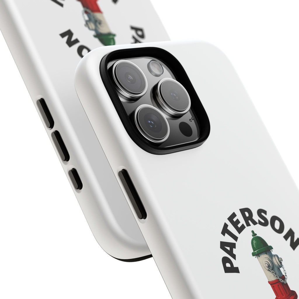 Paterson Italian White Phone Case, Urban Style Phone Cover, Tough Smartphone Case, Gift for Italian Heritage, Fun Streetwear Accessories