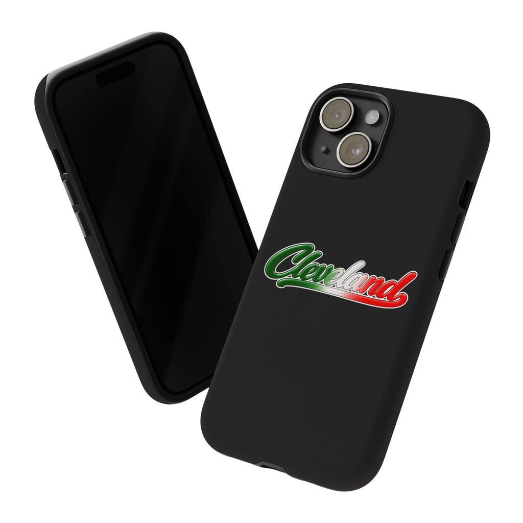Cleveland Black Phone Case, Tough Cases for iPhone, Gift for Italians, Stylish Phone Cover, Unique Phone Accessory