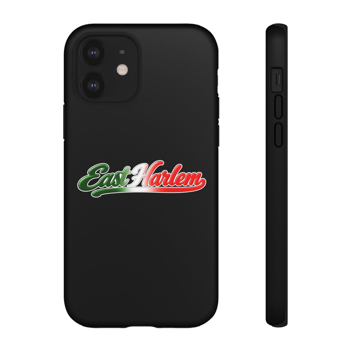 East Harlem Black Phone Case, Tough Cases for iPhone, Gift for Italians, Stylish Phone Cover, Unique Phone Accessory