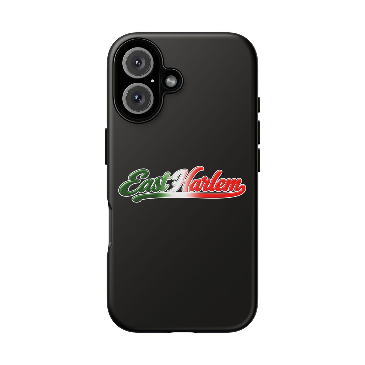 East Harlem Black Phone Case, Tough Cases for iPhone, Gift for Italians, Stylish Phone Cover, Unique Phone Accessory