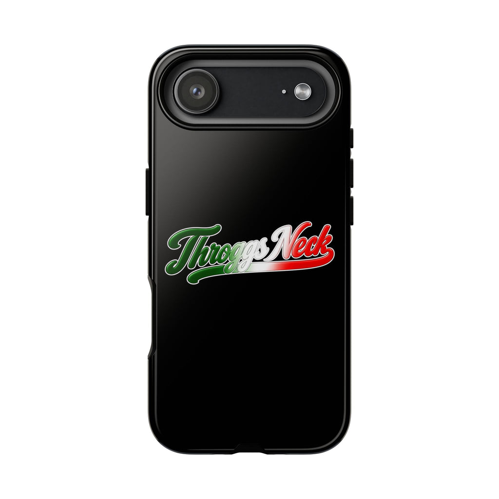 Throggs Neck Black Phone Case, Tough Cases for iPhone, Gift for Italians, Stylish Phone Cover, Unique Phone Accessory