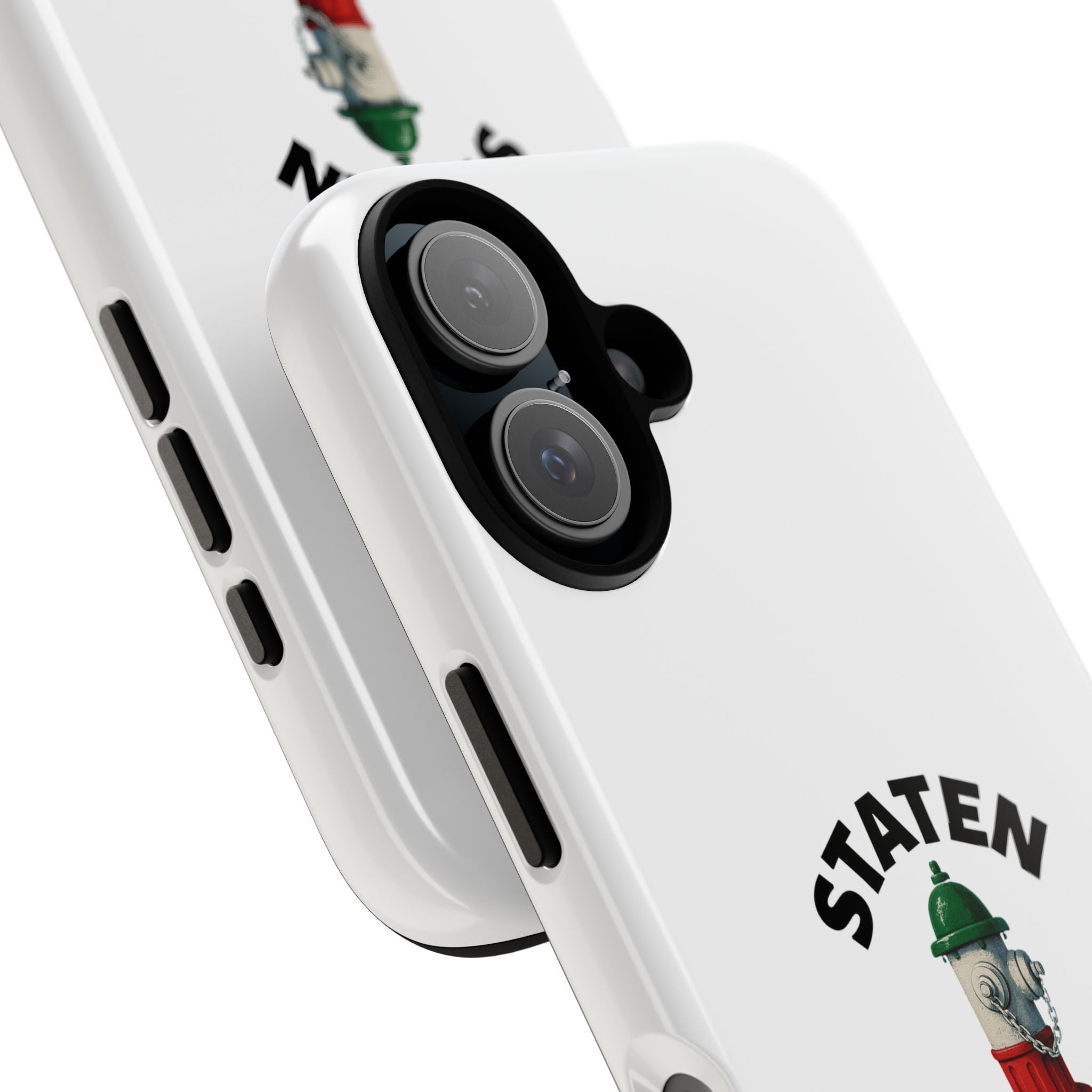 Staten Italy White Phone Case, Urban Style Phone Cover, Tough Smartphone Case, Gift for Italian Heritage, Fun Streetwear Accessories
