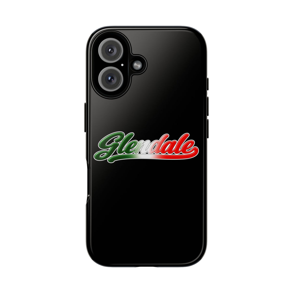 Glendale Black Phone Case, Tough Cases for iPhone, Gift for Italians, Stylish Phone Cover, Unique Phone Accessory