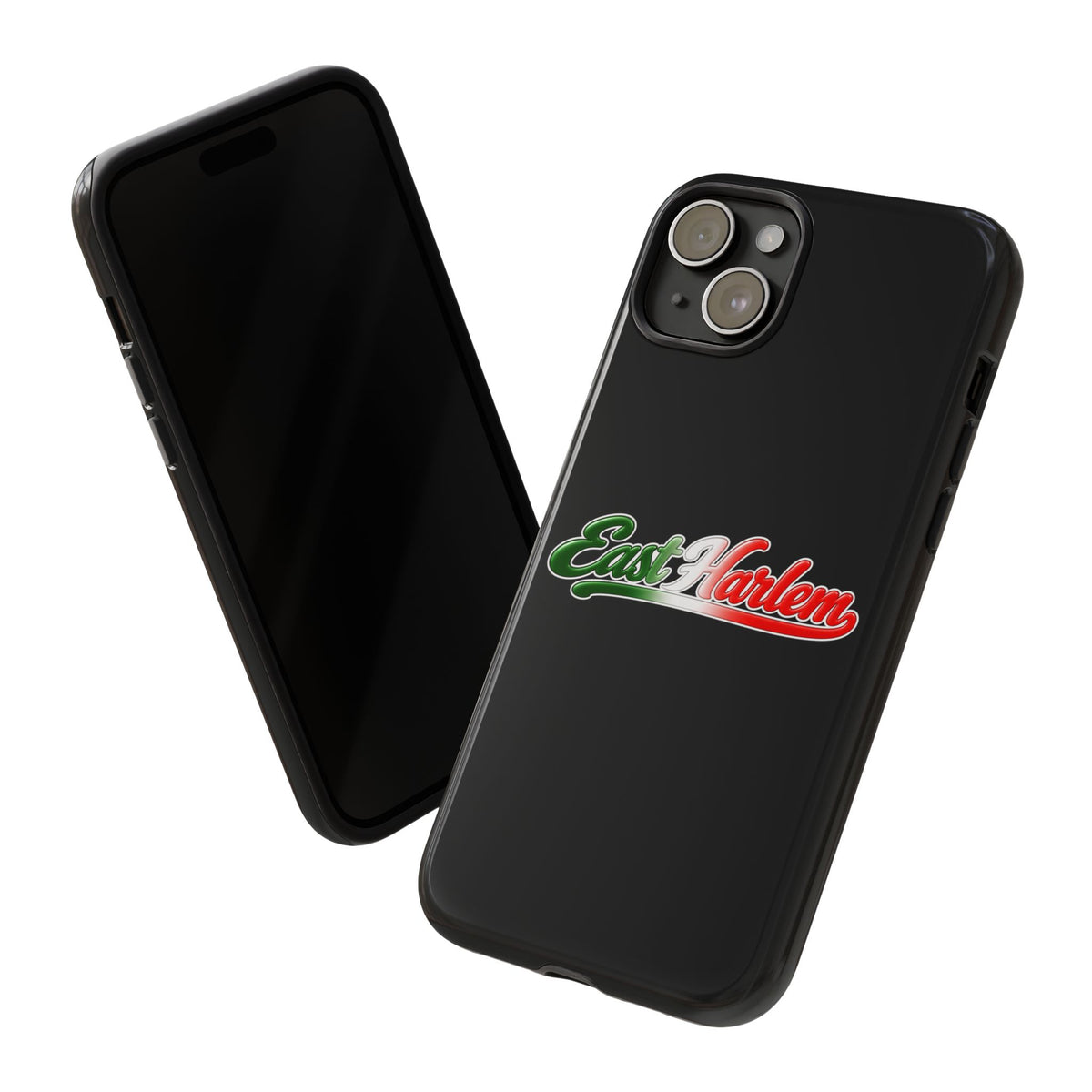East Harlem Black Phone Case, Tough Cases for iPhone, Gift for Italians, Stylish Phone Cover, Unique Phone Accessory