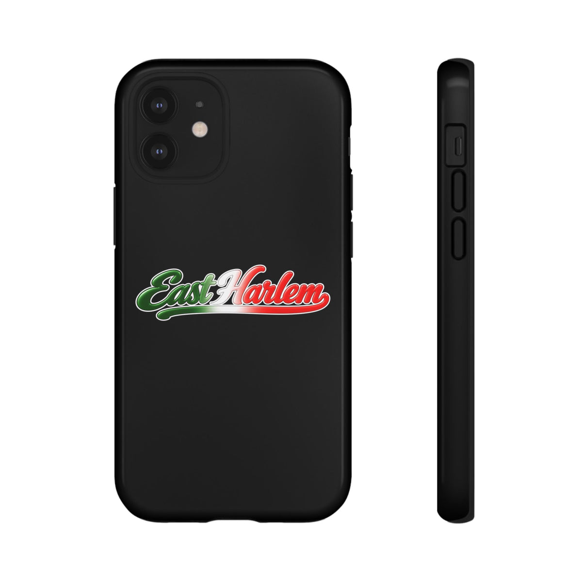 East Harlem Black Phone Case, Tough Cases for iPhone, Gift for Italians, Stylish Phone Cover, Unique Phone Accessory