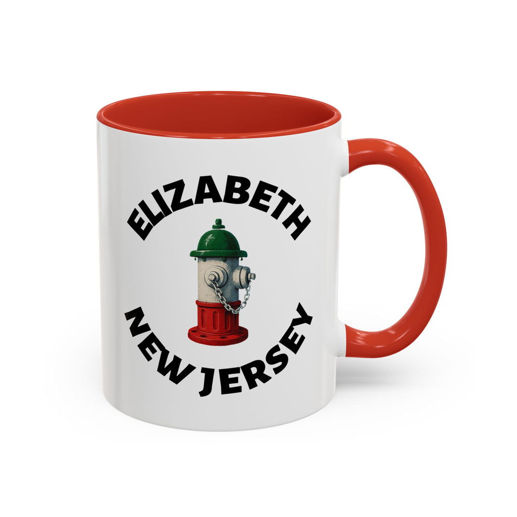 Coffee Mug - Elizabeth with Fire Hydrant Design, Unique Gift for Italians