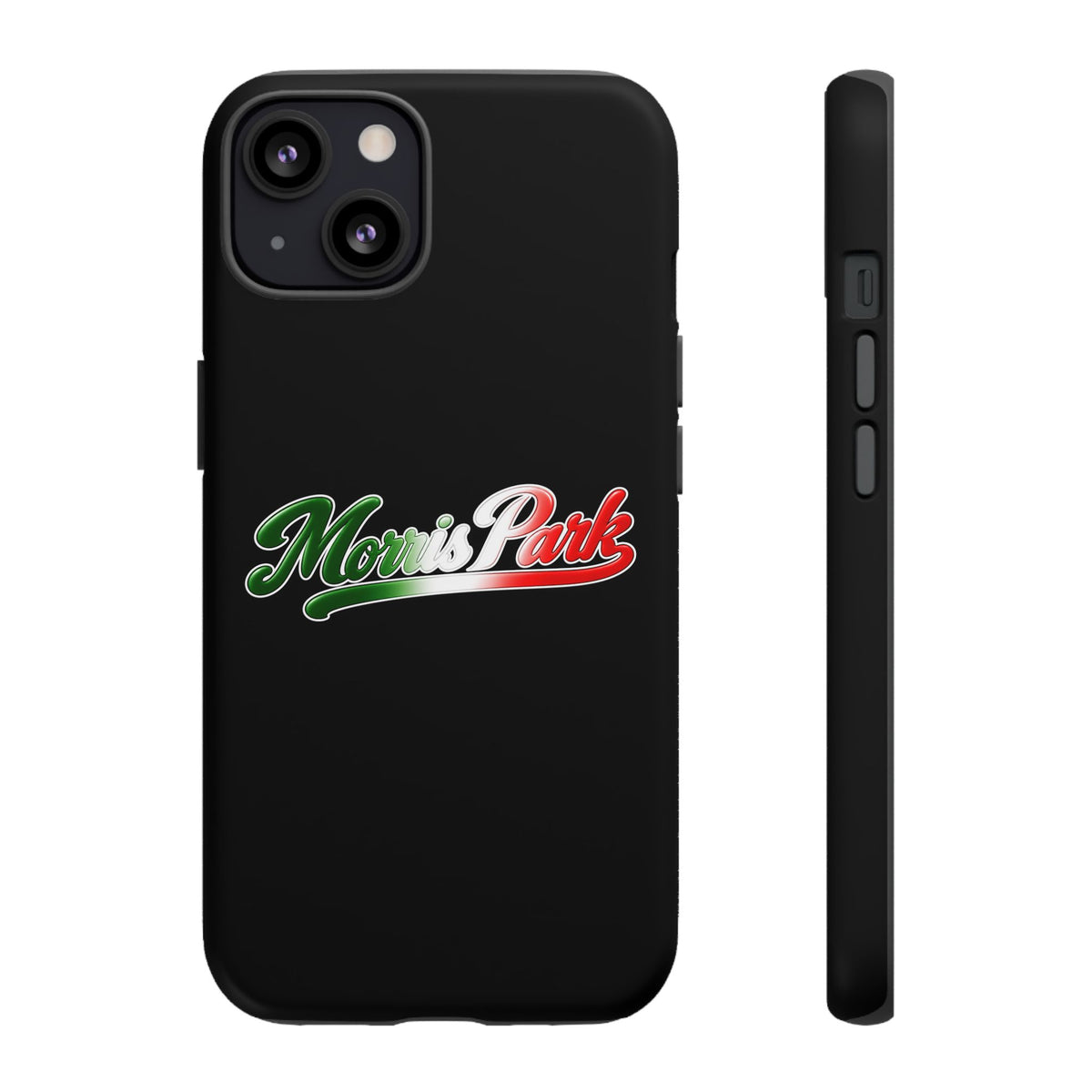 Morris Park Black Phone Case, Tough Cases for iPhone, Gift for Italians, Stylish Phone Cover, Unique Phone Accessory