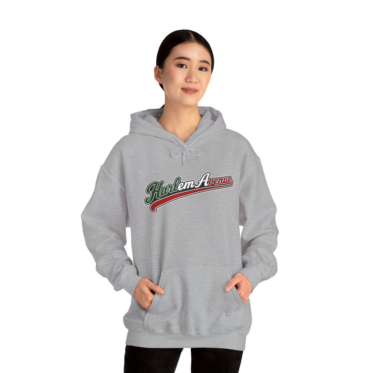 Harlem Avenue Hoodie — Italian Flag Script Pullover