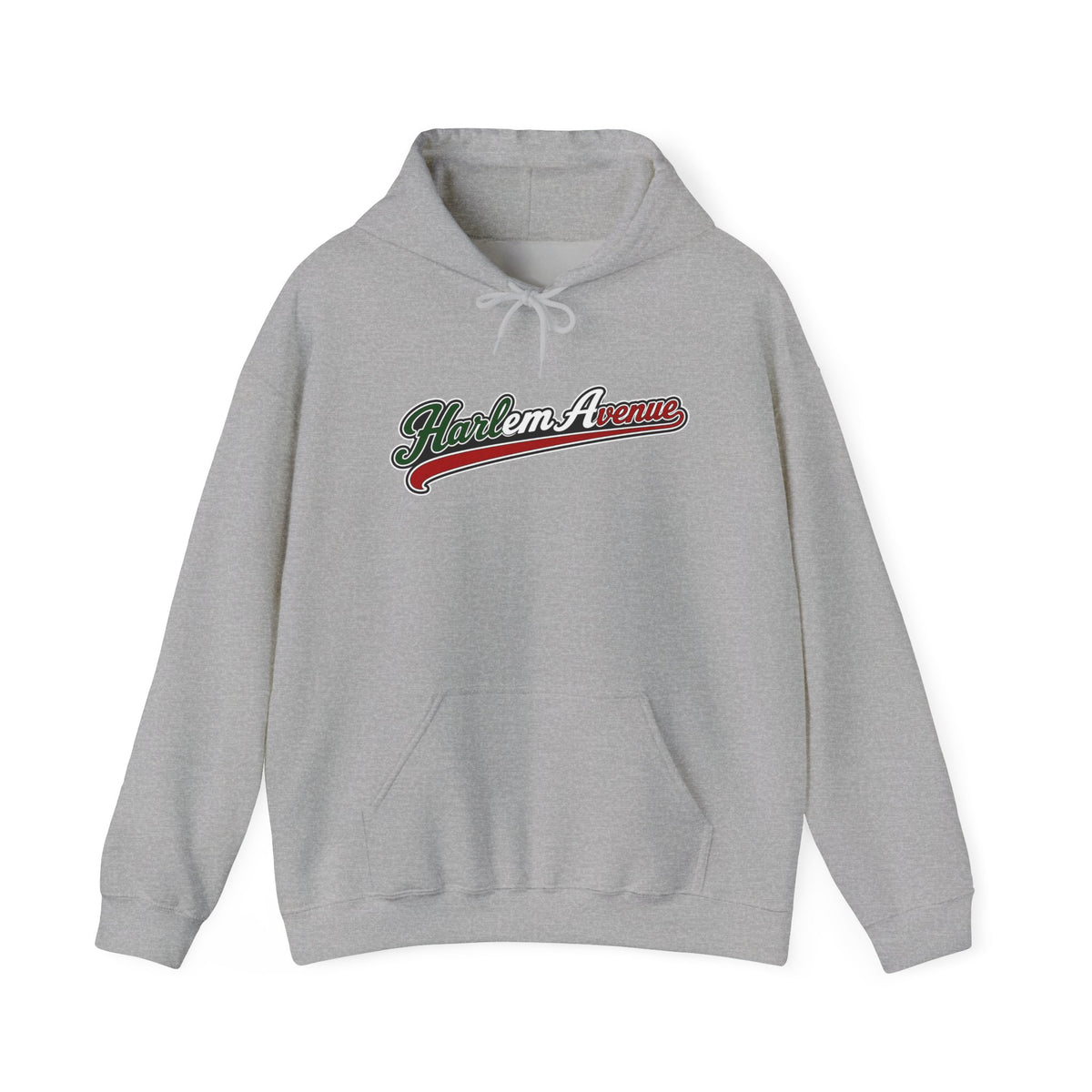 Harlem Avenue Hoodie — Italian Flag Script Pullover