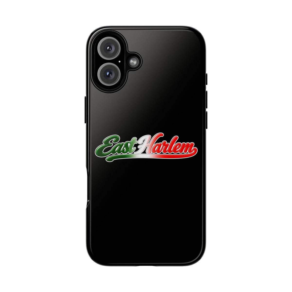 East Harlem Black Phone Case, Tough Cases for iPhone, Gift for Italians, Stylish Phone Cover, Unique Phone Accessory