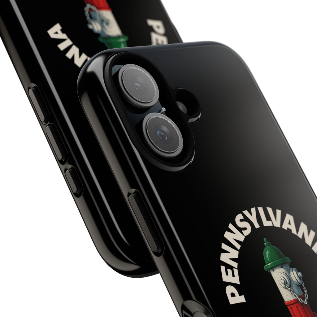 Pennsylvania Italian Black Phone Case, Tough Cases for iPhone, Gift for Italians, Stylish Phone Cover, Unique Phone Accessory