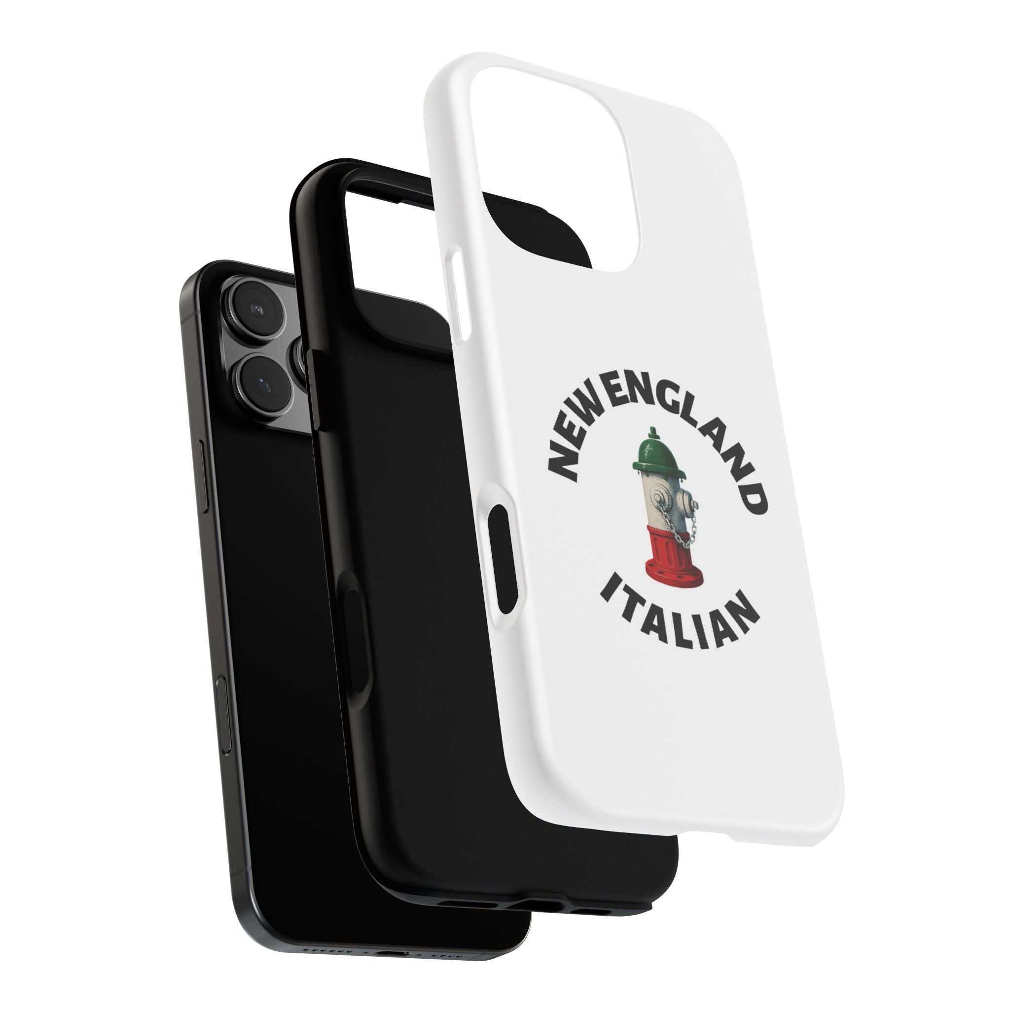 New England Italian White Phone Case, Urban Style Phone Cover, Tough Smartphone Case, Gift for Italian Heritage, Fun Streetwear Accessories