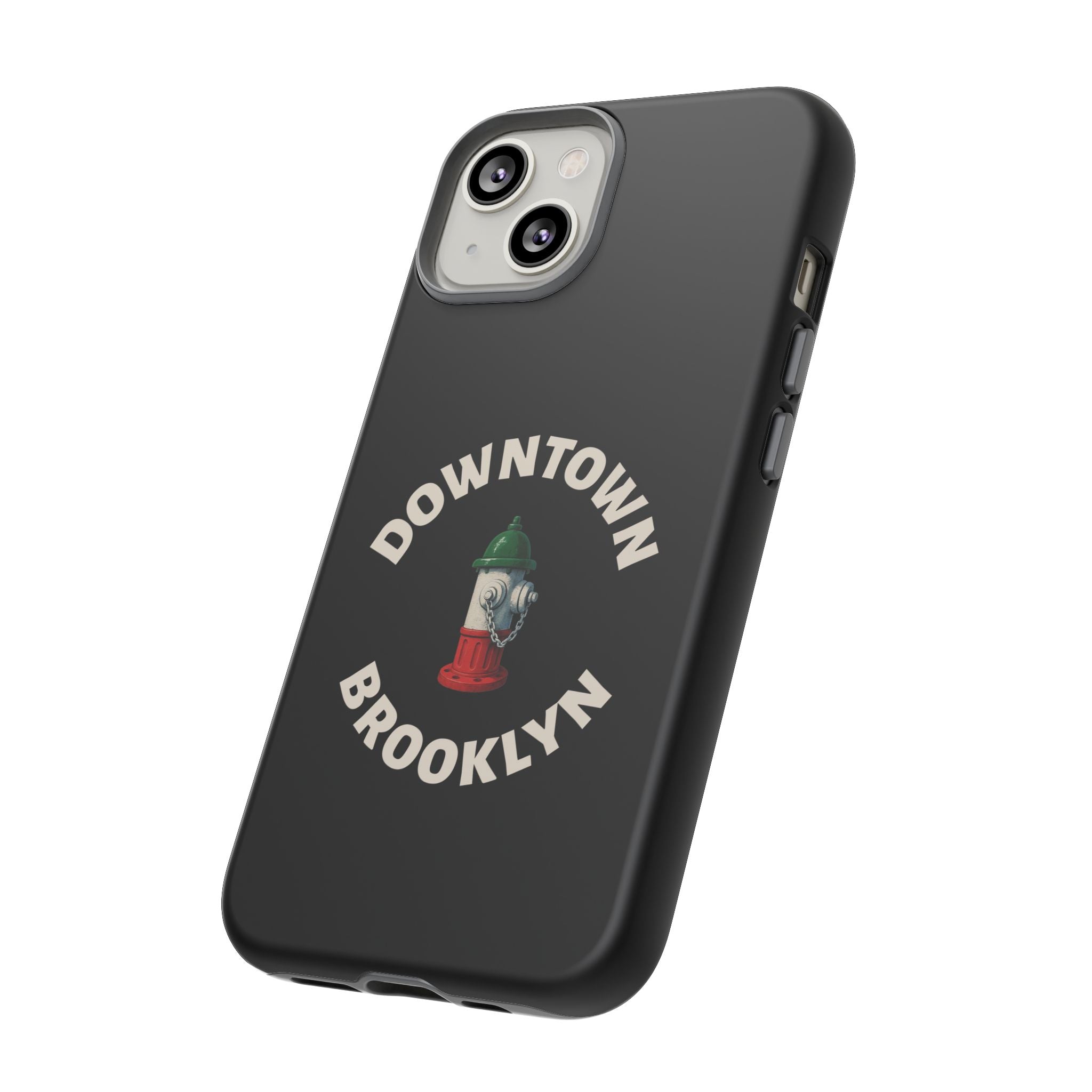 Downtown Brooklyn Black Phone Case, Tough Cases for iPhone, Gift for Italians, Stylish Phone Cover, Unique Phone Accessory