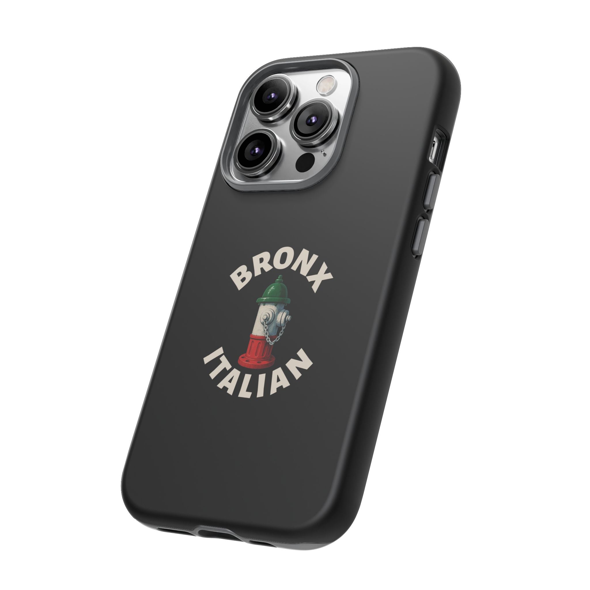 Bronx Italian Black Phone Case, Tough Cases for iPhone, Gift for Italians, Stylish Phone Cover, Unique Phone Accessory
