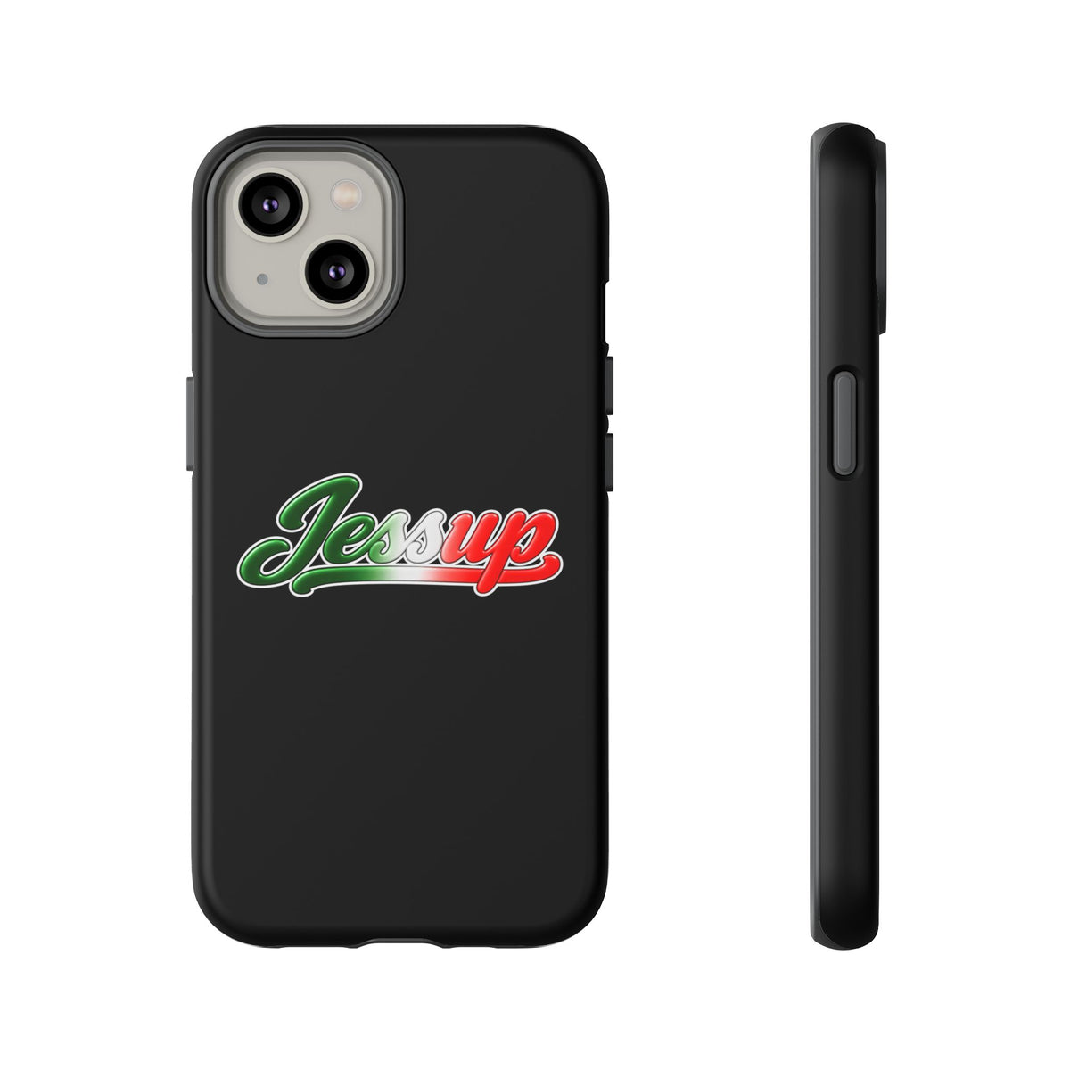 Jessup Black Phone Case, Tough Cases for iPhone, Gift for Italians, Stylish Phone Cover, Unique Phone Accessory
