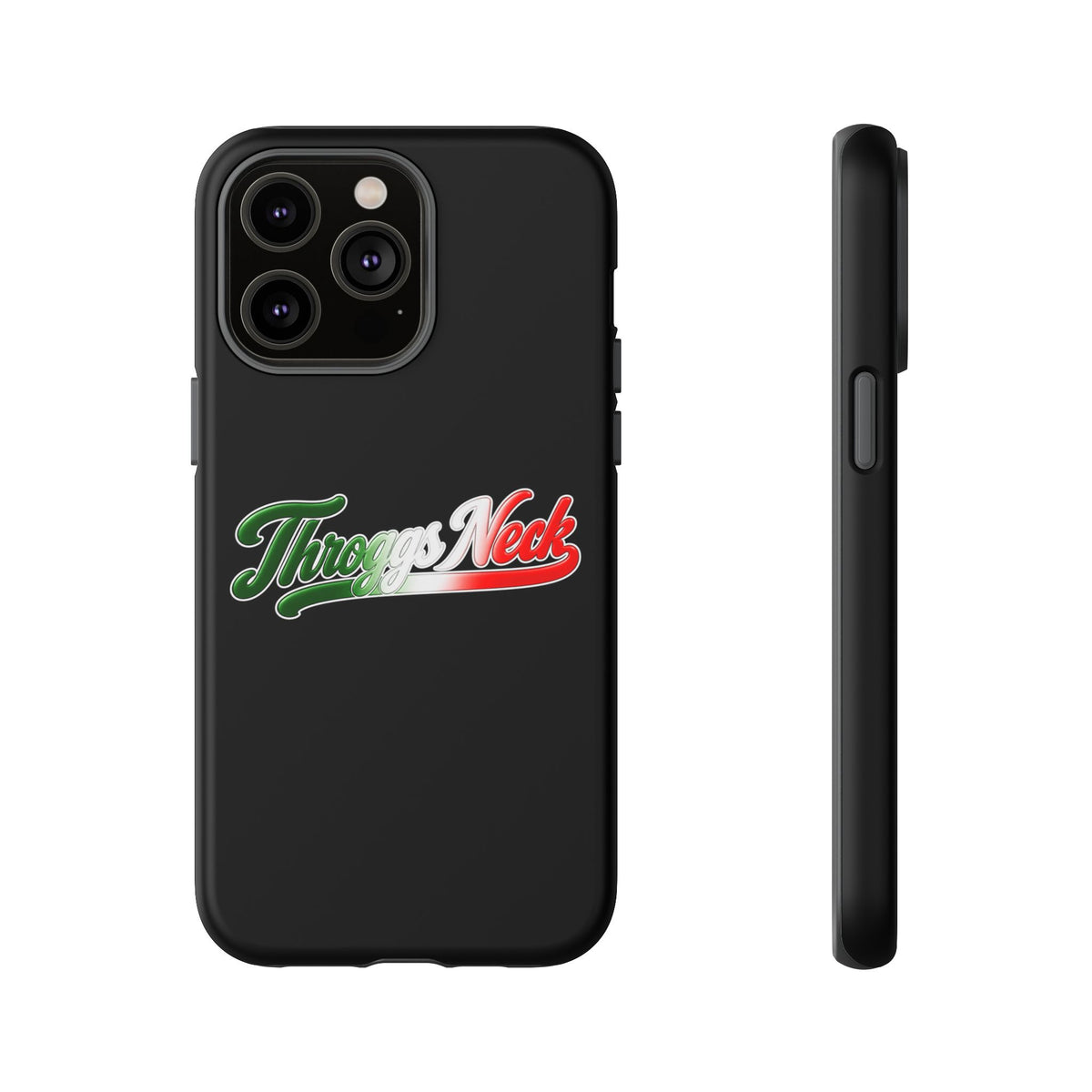 Throggs Neck Black Phone Case, Tough Cases for iPhone, Gift for Italians, Stylish Phone Cover, Unique Phone Accessory
