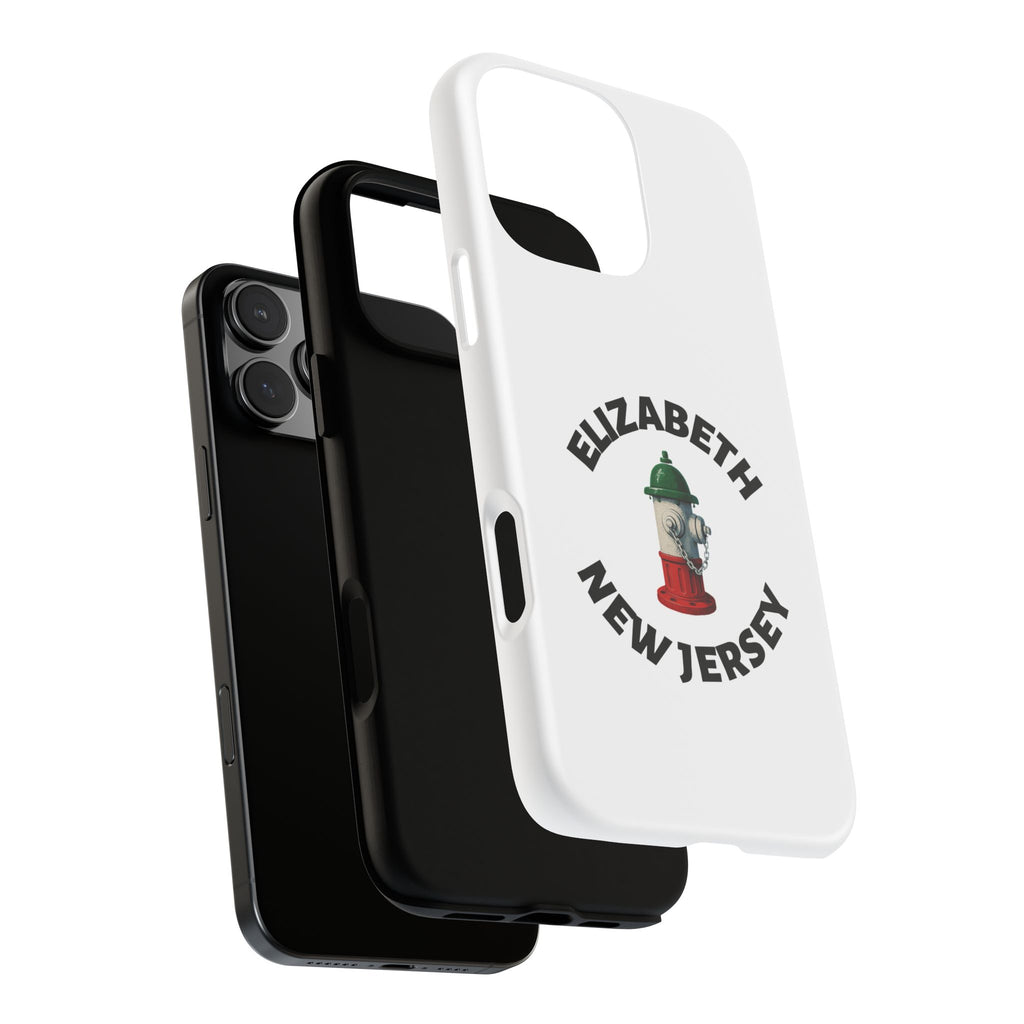 Elizabeth New Jersey White Phone Case, Urban Style Phone Cover, Tough Smartphone Case, Gift for Italian Heritage, Fun Streetwear Accessories