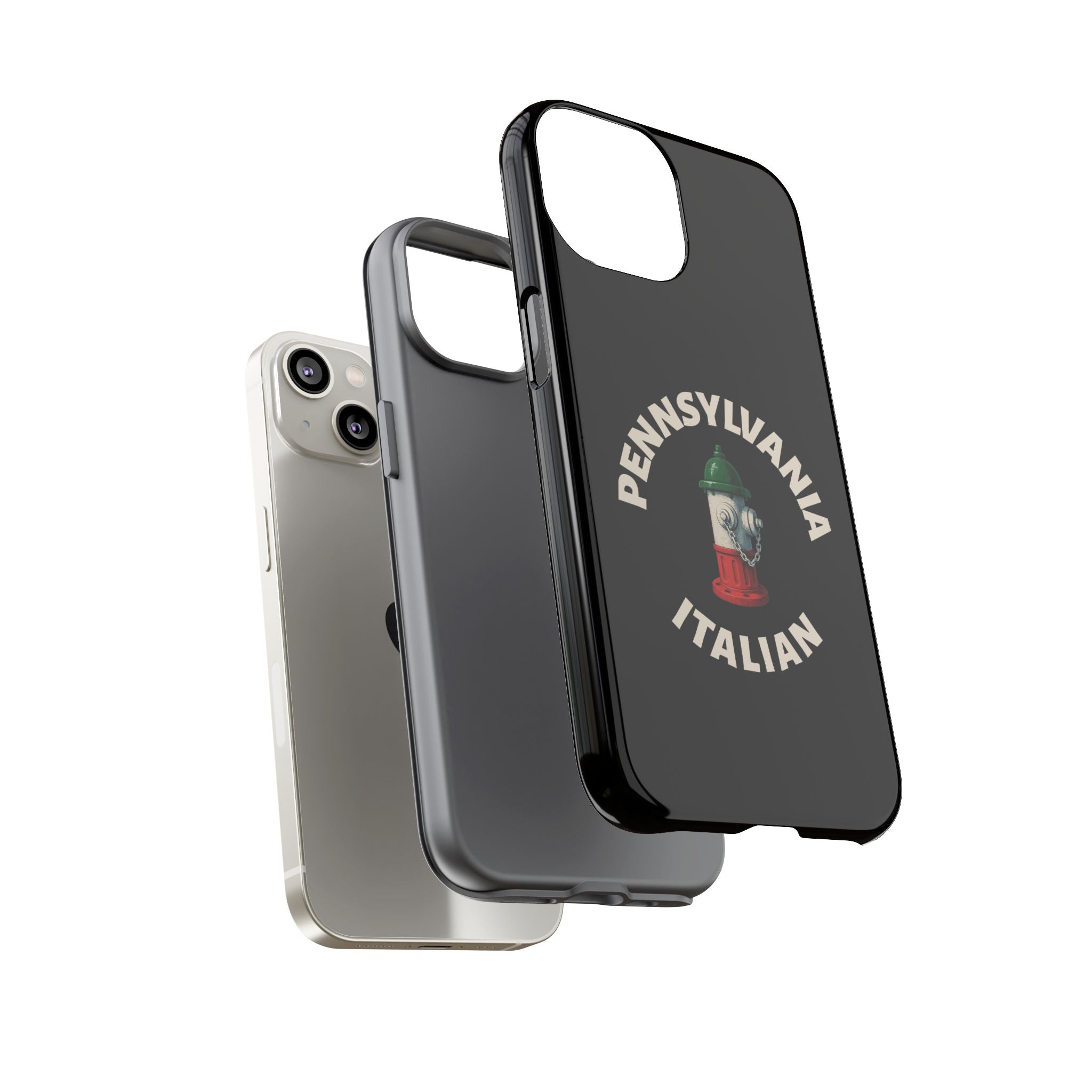 Pennsylvania Italian Black Phone Case, Tough Cases for iPhone, Gift for Italians, Stylish Phone Cover, Unique Phone Accessory
